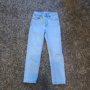 Madewell mid rise classic straight jeans